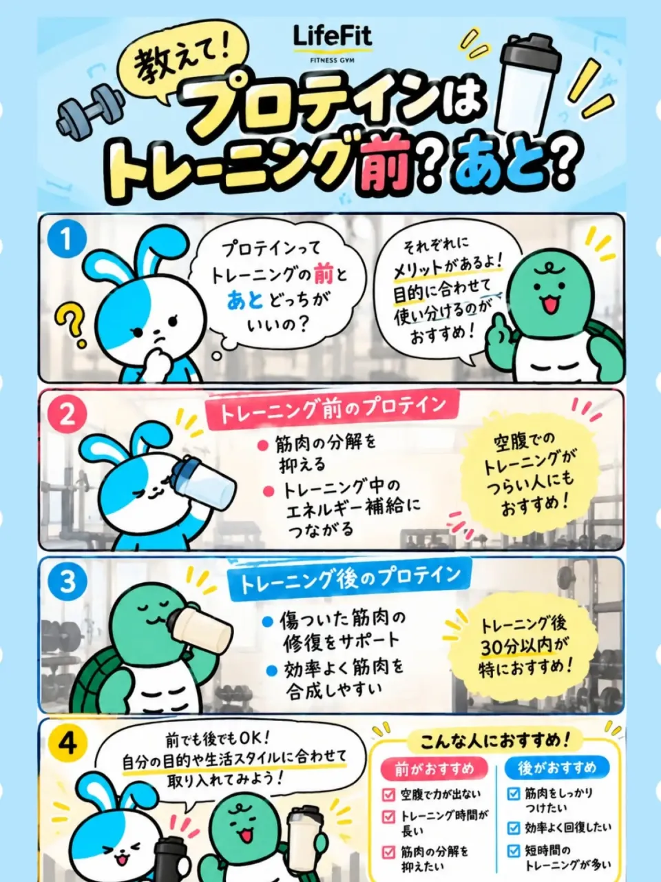 💪 プロテインって筋トレ前?それとも後?🤔